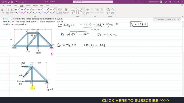 6-41: Structural Analysis Chapter 6: Method of Sections | Hibbeler Statics 14th Engineers Academy смотреть онлайн