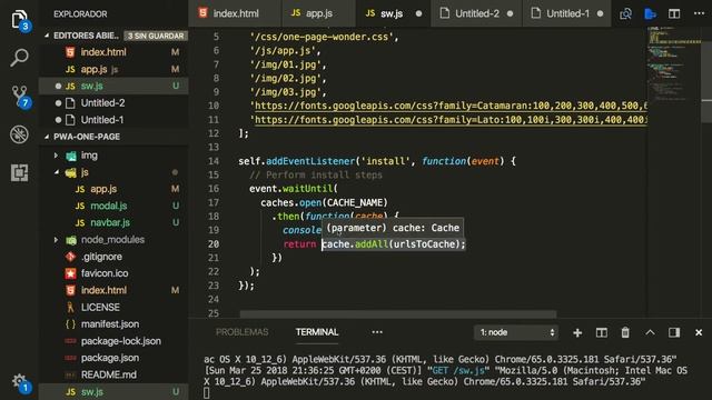Progressive Web Apps (II) Service Worker y caché смотреть онлайн