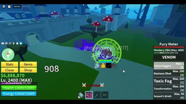 (Blox Fruits) Venom PVP смотреть онлайн