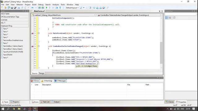 C# COMBOBOX DAN LISTBOX DALAM SATU APLIKASI! GILANG YAHYA SAPUTRA_19183207054 смотреть онлайн