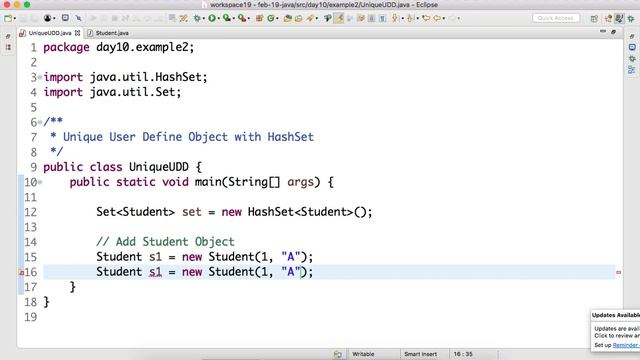 Day-10 Create a #HashSet of User Define DataType with #unique object. смотреть онлайн