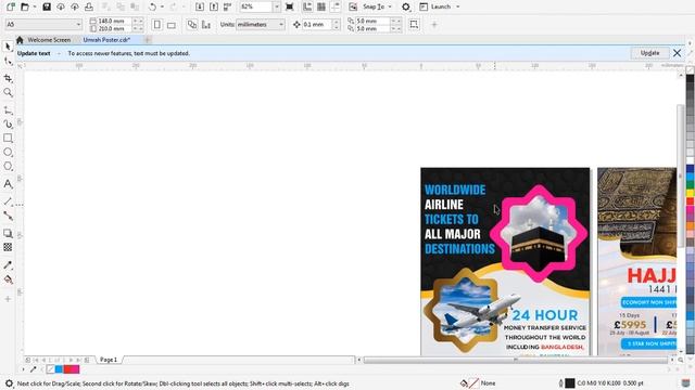 Download CDR File of Umrah Poster by Farooq Graphics.. | Corel Draw 2019 | смотреть онлайн