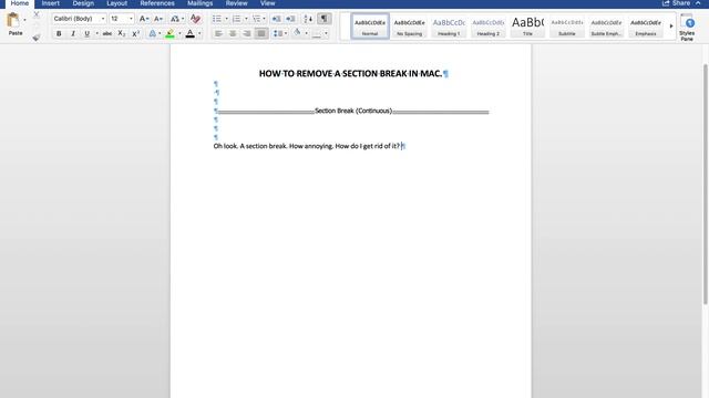 How to delete a section break in Word on mac (macbook pro) смотреть онлайн