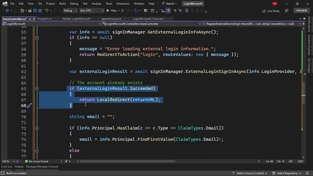 Simple Login with Azure (Hotmail, Outlook) | External Login | ASP.NET Core смотреть онлайн