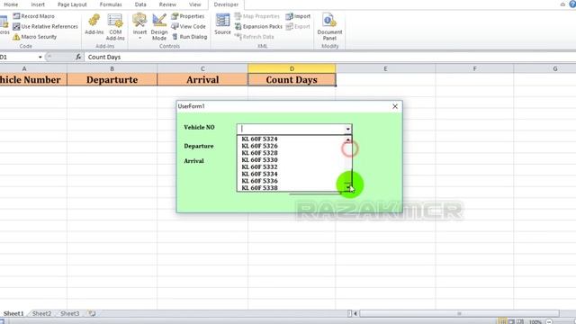 Userform Data To worksheet And Count Days Excell VBA смотреть онлайн