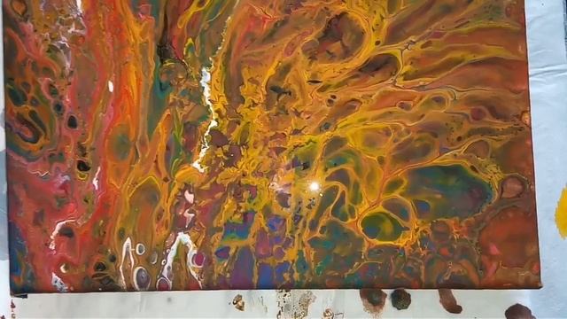 Акриловая заливка. Как исправить картину,если она у вас не получилась.AcrylicFluidPouring. смотреть онлайн