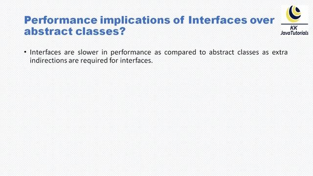 What are the performance implications of Interfaces over abstract classes in java? смотреть онлайн