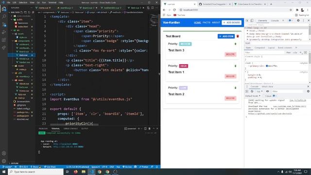 Vue JS For Beginners with ADVANCE PROJECT - 11 Sortable list using Vue Draggable смотреть онлайн