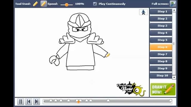 How to Draw Jay from Lego Ninjago смотреть онлайн