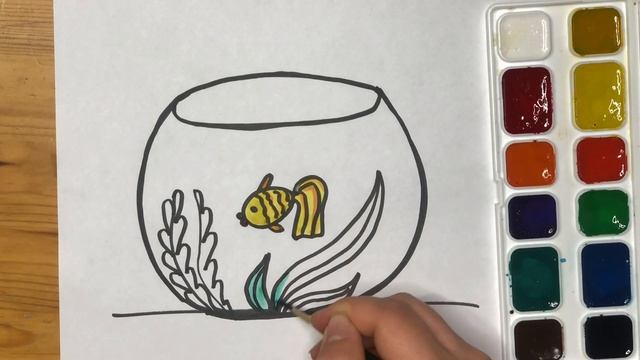 КАК НАРИСОВАТЬ АКВАРИУМ | СТИШОК В ОПИСАНИИ ? смотреть онлайн