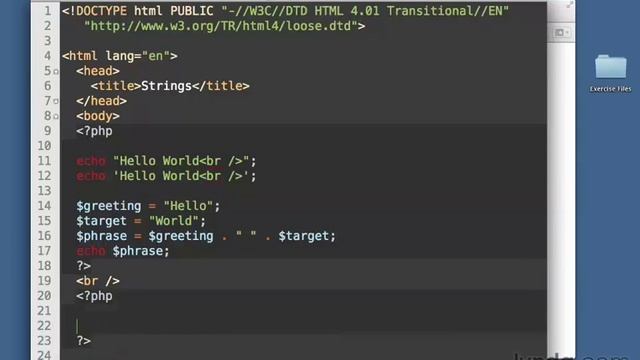 [Lynda.com] PHP & MySQL - Изучение типов данных - 27 - Строки смотреть онлайн