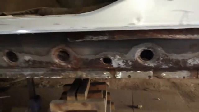 Замена порогов, восстановление среднего усилителя на Киа Спектра смотреть онлайн