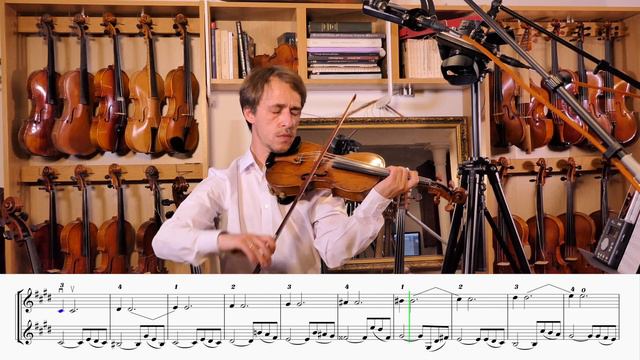 Violin C♯ melodic minor scale, Slow play through (♩ = 60) TEACHER / ACCOMPANIMENT смотреть онлайн