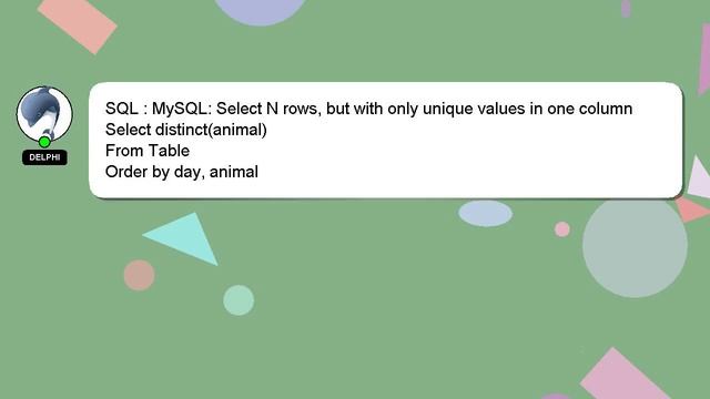 SQL : MySQL: Select N rows, but with only unique values in one column смотреть онлайн