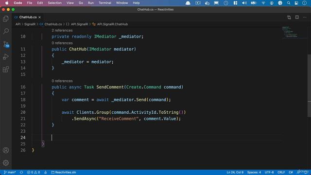 213 - Adding a SignalR Hub смотреть онлайн