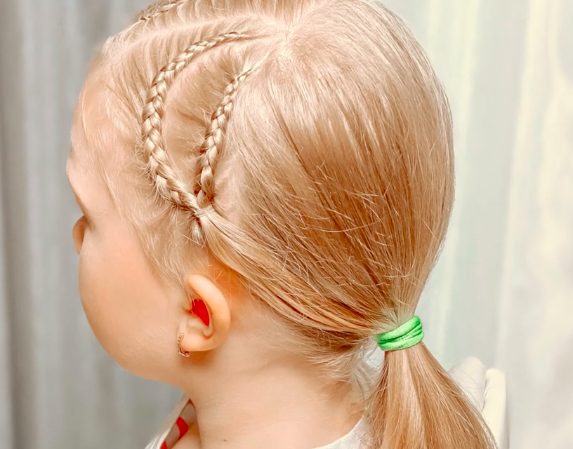 Прическа с хвостом в детский сад смотреть онлайн