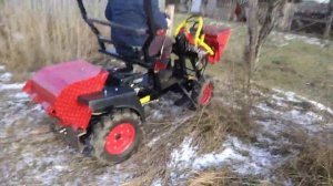 Мини погрузчик самодельный. Адаптер с гидравликой и двумя ковшами для мотоблока WEIMA 1100-6D.