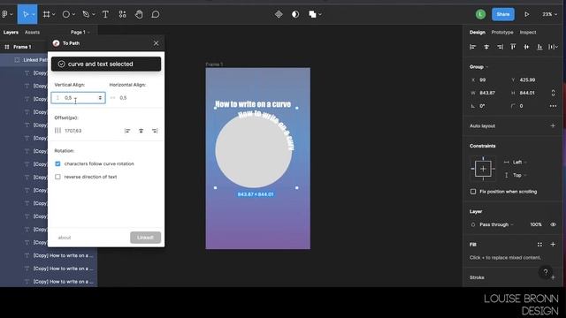 How to write on a curve with Figma смотреть онлайн