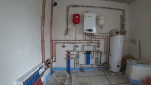 Отопление частного дома 200 кв.м. Теплый пол без радиаторов на первом этаже. Монтаж котельной.