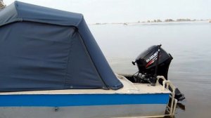 ТЕНТ ДЛЯ ЛОДКИ СВОИМИ РУКМИ | Прогресс2 Suzuki df15