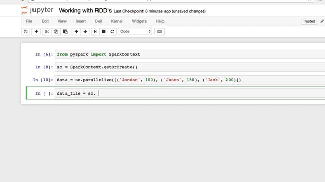 INTRODUCTION TO BIG DATA WITH PYSPARK - WORKING WITH RDD'S смотреть онлайн