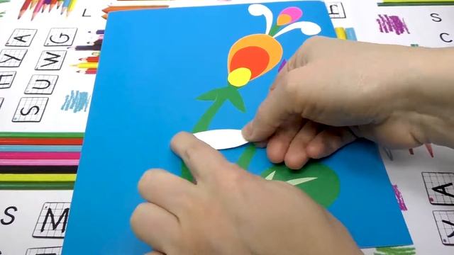 DIY - Аппликация для детей. Букет цветов. смотреть онлайн