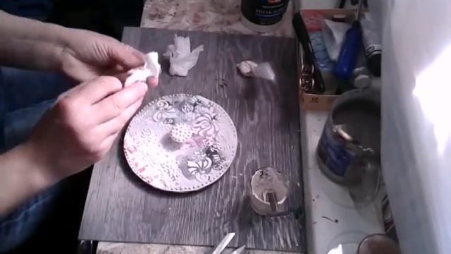 Шкатулка под серебро. Декор кружевом. Diy. смотреть онлайн