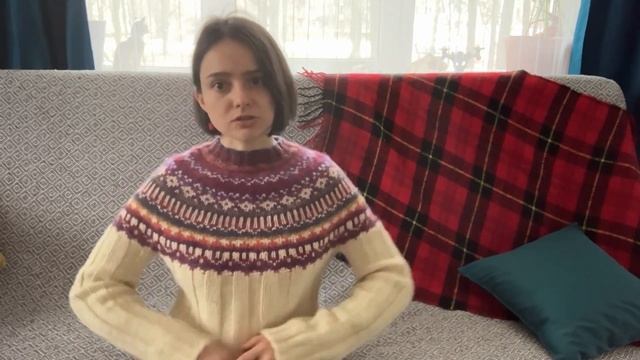 свитер с жаккардовой кокеткой - внезапно! | джемпер рвань в процессе | хранение пряжи | др №33 смотреть онлайн