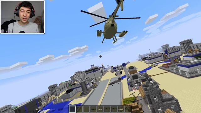 Minecraft HELICOPTER MOD / FLY AND SHOOT WITH PLANES!! Minecraft смотреть онлайн