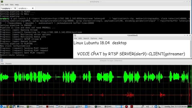 VOICE CHAT by RTSP Server Client using the rtsp-simple-server from Alessandro Ros & Gstreamer Clien смотреть онлайн