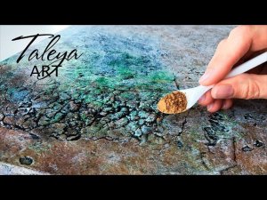 АБСТРАКТНАЯ КАРТИНА С ЭФФЕКТОМ РАСТРЕСКИВАНИЯ