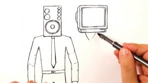 Как нарисовать Человек Колонка и ТВ Мена Skibidi Toilet