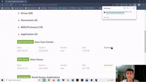 Installing of Acer Care Center and locking the battery charging at 80% in any Acer Laptop.