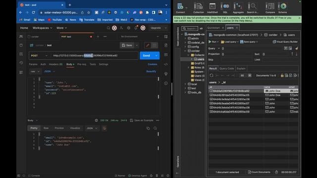 Flask(Python) + CRUD ( Postman - @postman ) +MongoDB @MongoDB + Docker @DockerIo смотреть онлайн