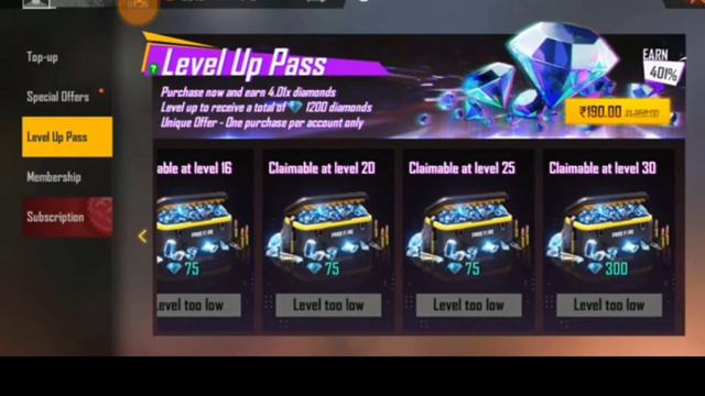 1200 DIAMONDS IN JUST ₹190/- LEVEL UP PASS|| FREE FIRE NEW UPDATE|| смотреть онлайн