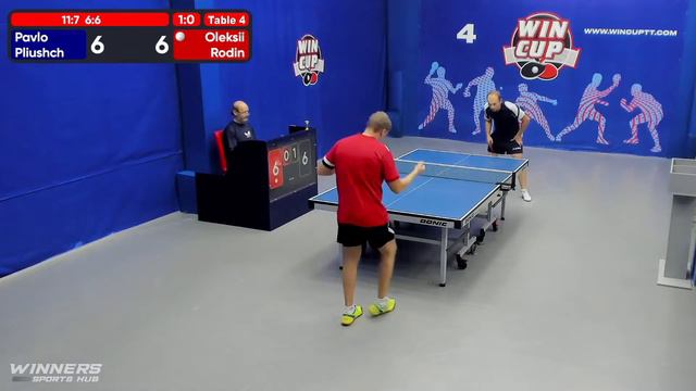 09:00 Плющ Павел 3-0 Родин Алексей   стол 4  ЮГ-1  10.07.22