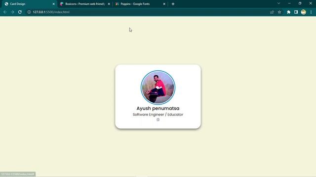 Card Design Using Html And CSS Telugu #htmlcss #telugu