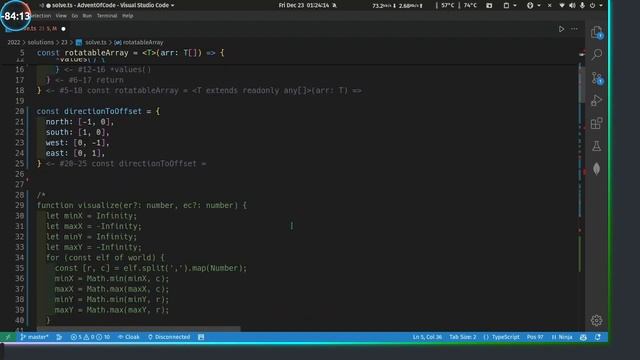 Advent of Code #23 (2022-12-22) смотреть онлайн