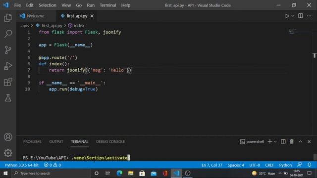 Creating your very first api in python смотреть онлайн