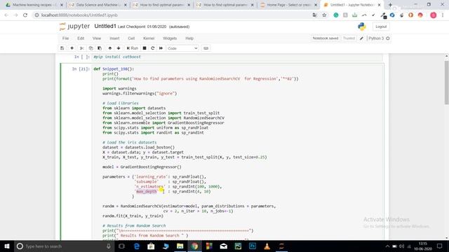 Optimize the parameters of Gradient Boosting Regressor смотреть онлайн