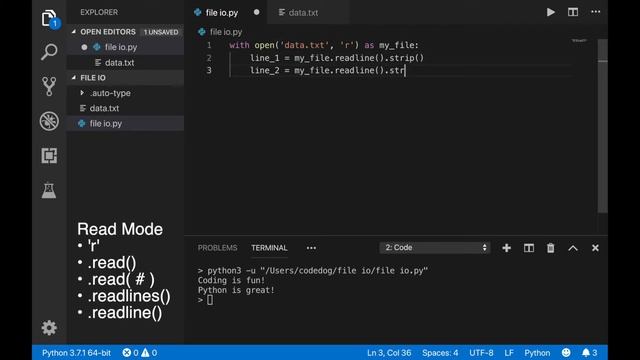 Unit 3 Lesson 4 - File I/O - Intro to Coding in Python смотреть онлайн
