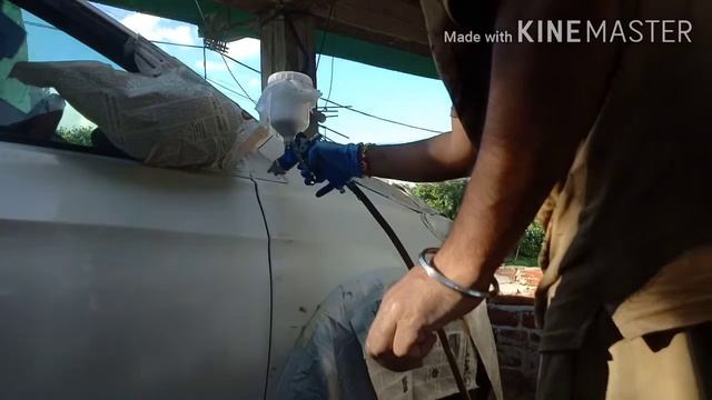 Tata Tiago NRG 3 stage pearl white painting|| how to paint pearl white colour смотреть онлайн