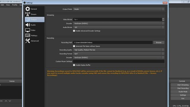 OBS 2019 Error FIX - "Failed to start recording - Starting the output failed" смотреть онлайн