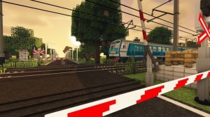 ЭД9М НА ЖД ПЕРЕЕЗДЕ В МАЙНКРАФТ. ПОЕЗДА В МАЙНКРАФТ