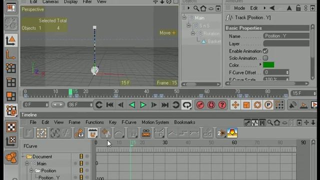 Bounce Cycle Tutorial in C4d r11 with Squash N Stretch using Keyframing and F-curves to Animate смотреть онлайн