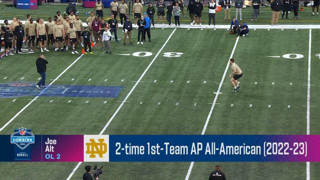Joe Alt's 2024 NFL Scouting Combine workout смотреть онлайн