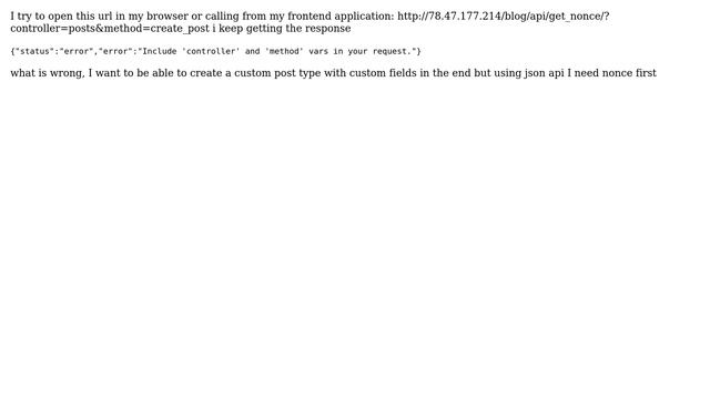 Wordpress: How to get nonce using json api? смотреть онлайн