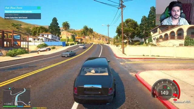 GTA 5 : FRANKLIN DOING ROLLS ROYCE TAXI DRIVER JOB смотреть онлайн