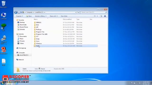 How to configue scan to folder on Ricoh copier смотреть онлайн