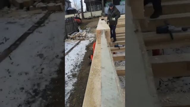 Укладка бруса